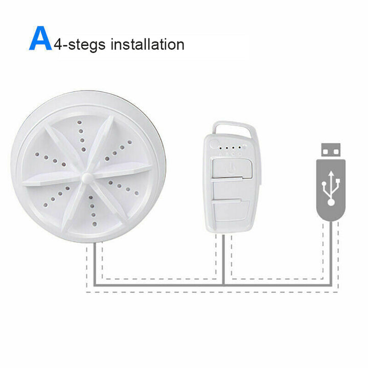 "Bärbar ultraljudsdiskmaskin för små utrymmen, kompakt design med USB-ström, silverfärgad och idealisk för multifunktionell a