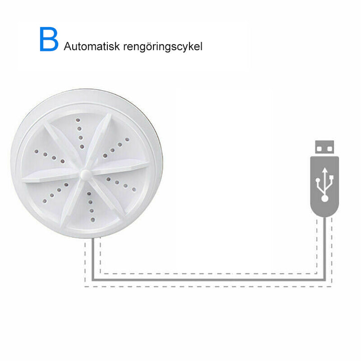 "Bärbar ultraljudsdiskmaskin för små utrymmen, kompakt design med USB-ström, silverfärgad och idealisk för multifunktionell a