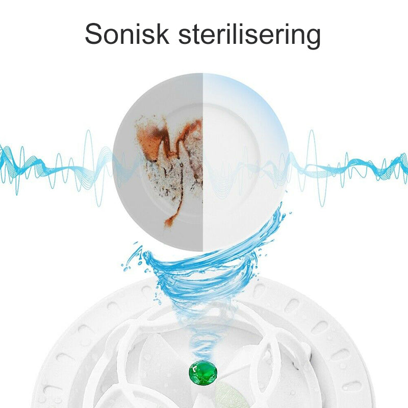 "Bärbar ultraljudsdiskmaskin för små utrymmen, kompakt design med USB-ström, silverfärgad och idealisk för multifunktionell a