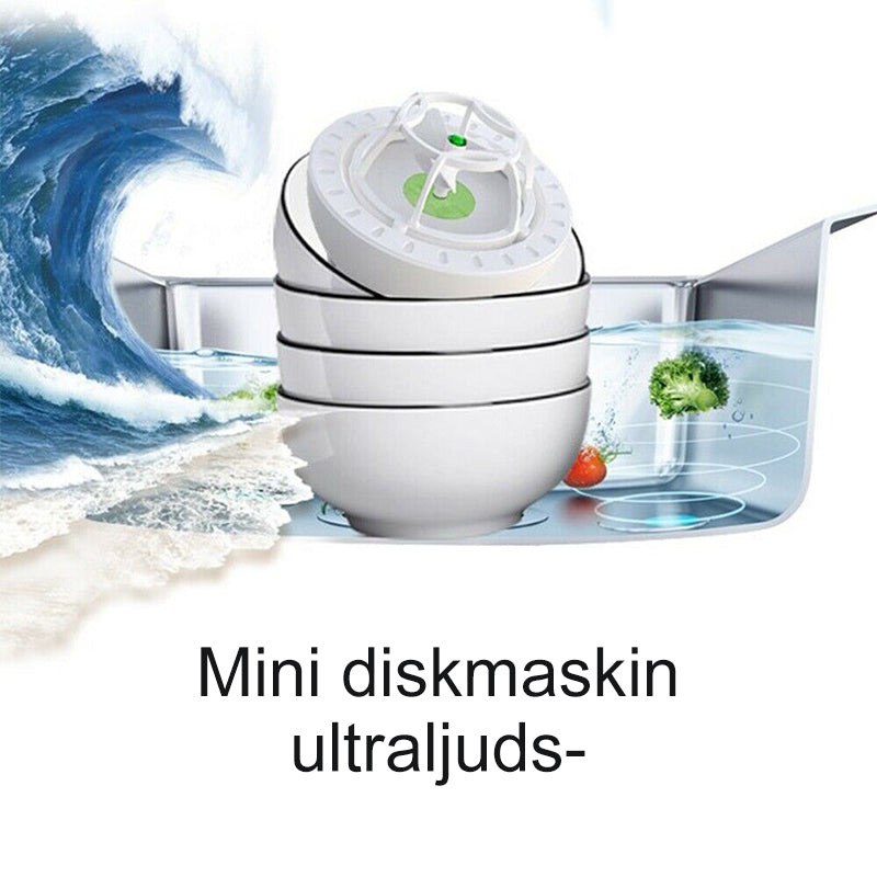 "Bärbar ultraljudsdiskmaskin för små utrymmen, kompakt design med USB-ström, silverfärgad och idealisk för multifunktionell a