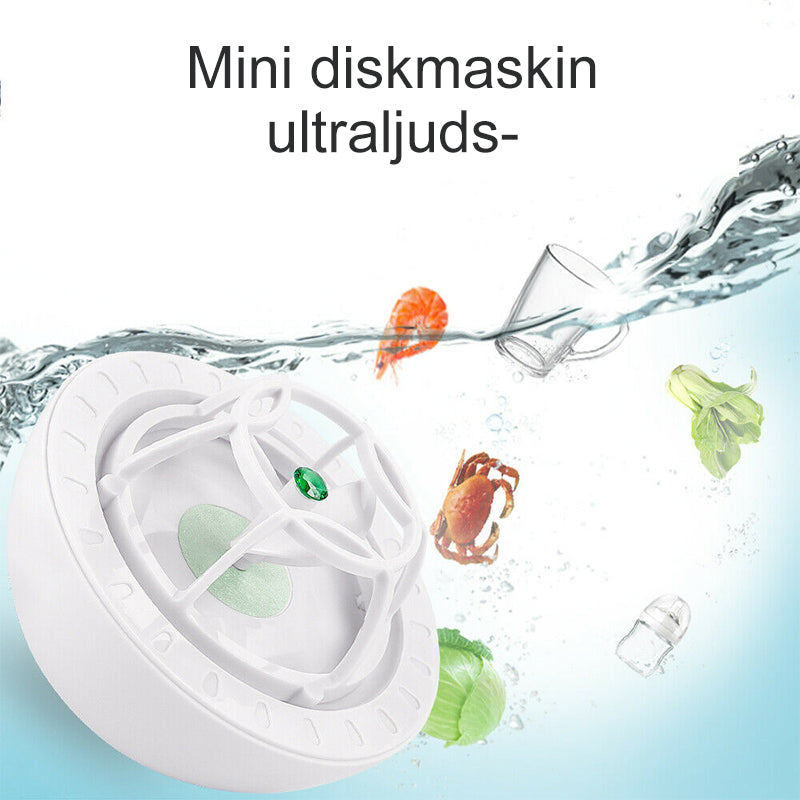 "Bärbar ultraljudsdiskmaskin för små utrymmen, kompakt design med USB-ström, silverfärgad och idealisk för multifunktionell a
