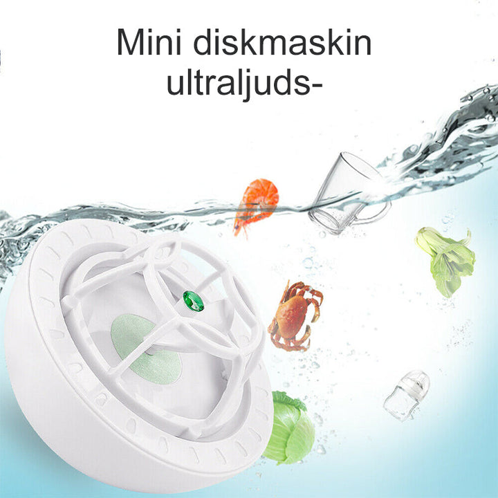 "Bärbar ultraljudsdiskmaskin för små utrymmen, kompakt design med USB-ström, silverfärgad och idealisk för multifunktionell a