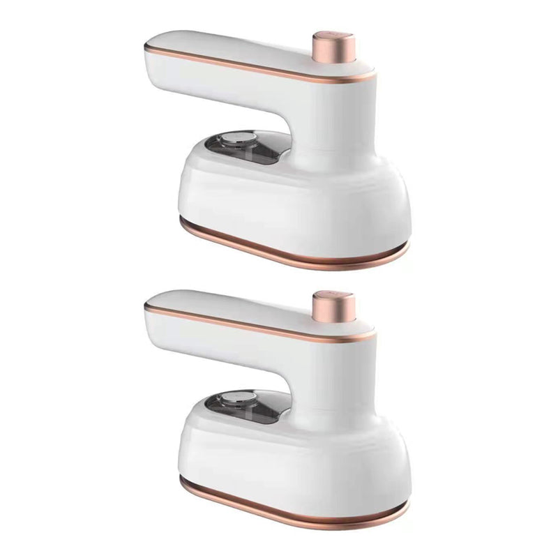 "Bärbart 2-i-1 plaggjärn med triangulär spets, kompakt och idealisk för resor, perfekt för knappar och kragar."