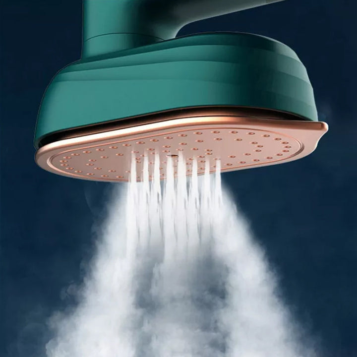 "Bärbart 2-i-1 plaggjärn med triangulär spets, kompakt och idealisk för resor, perfekt för knappar och kragar."