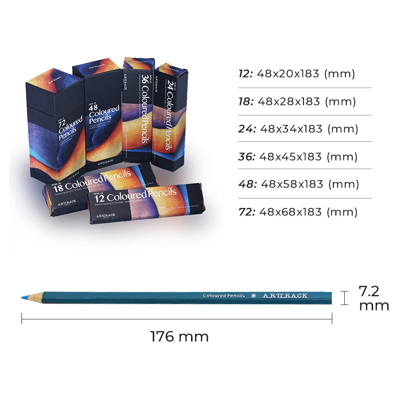 "Bärbart färgpennor set, levande nyanser, trä, mångfärgade pennor, perfekt för konstverk, passar alla åldrar, giftfria."