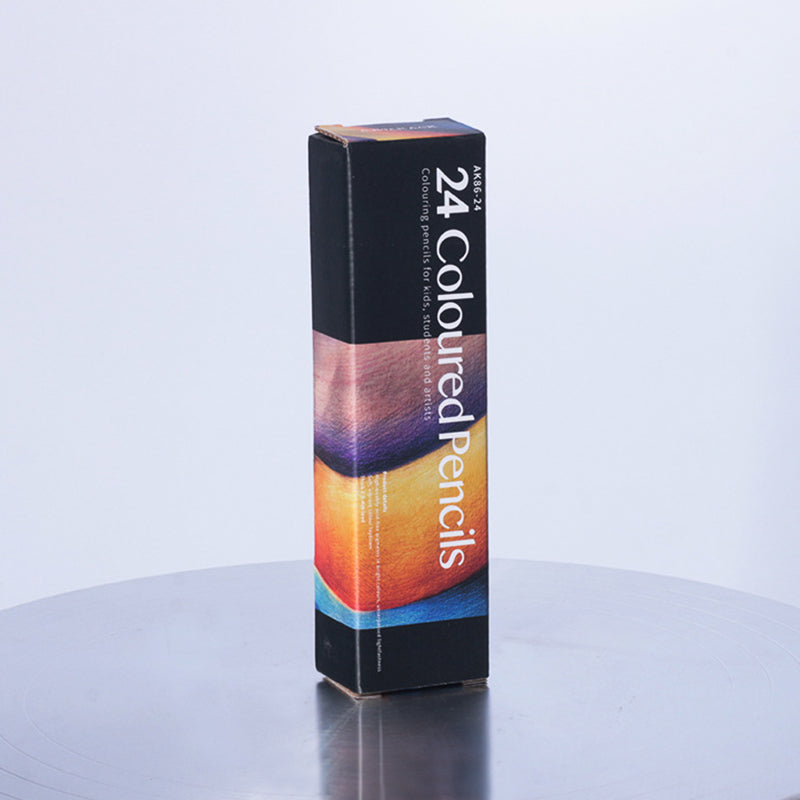 "Bärbart färgpennor set, levande nyanser, trä, mångfärgade pennor, perfekt för konstverk, passar alla åldrar, giftfria."