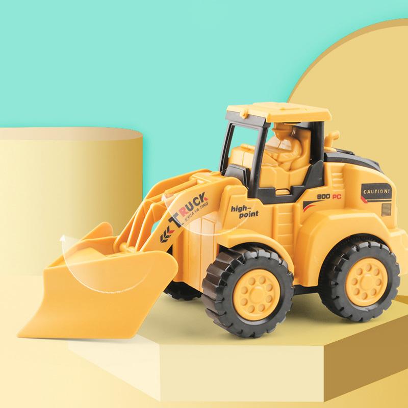 Barn leksaksfordon i ABS och legering, grävmaskin modell med realistiska detaljer och ingen batterianvändning, kreativ lek.