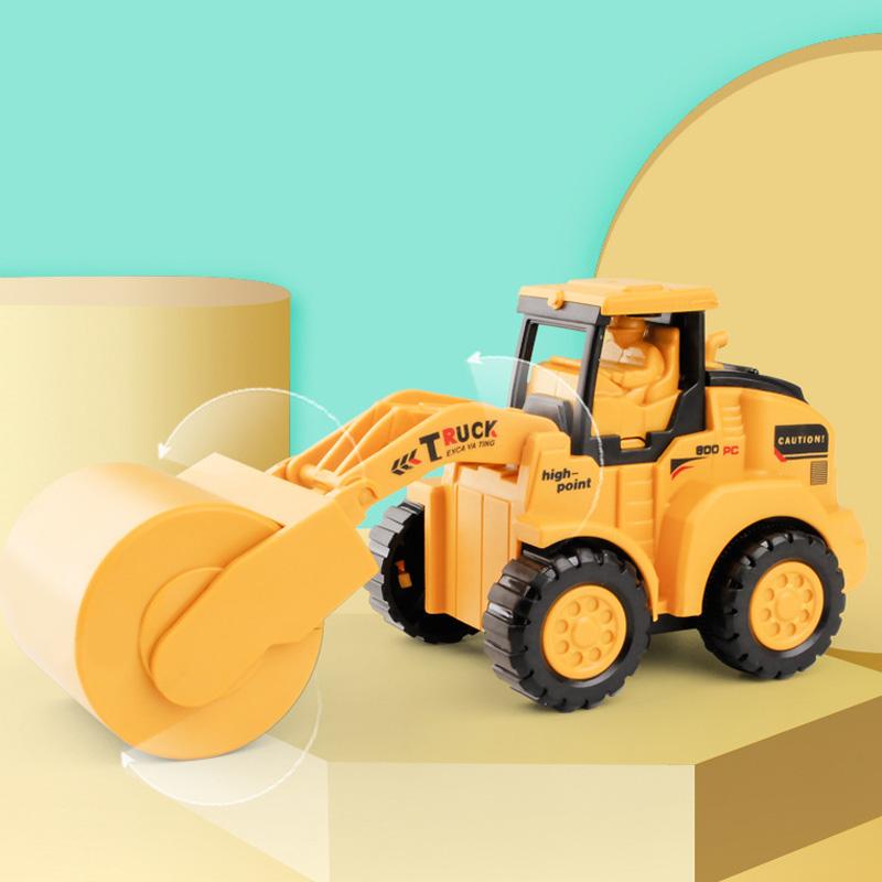 Barn leksaksfordon i ABS och legering, grävmaskin modell med realistiska detaljer och ingen batterianvändning, kreativ lek.