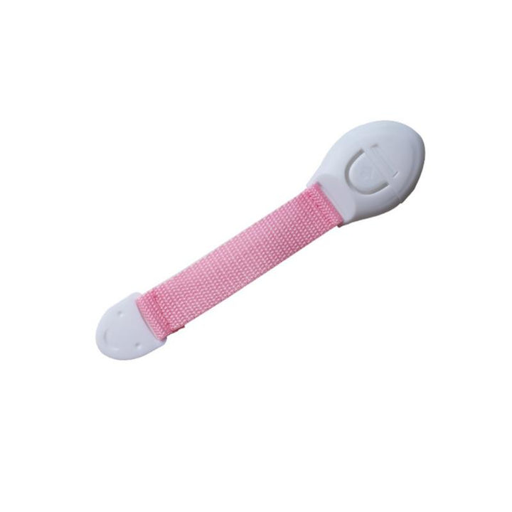 Barnsäkerhetslås med stark adhesion, hållbar design i flera färger, skyddar skåp och lådor från barn, enkel för vuxna.