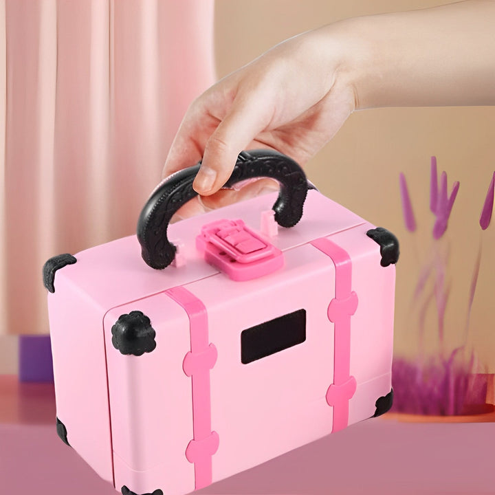 "Barnsminkset i lekhusform med färgglada sminkprodukter, perfekt för kreativa barn. Säker och rolig lek för unga fashionister