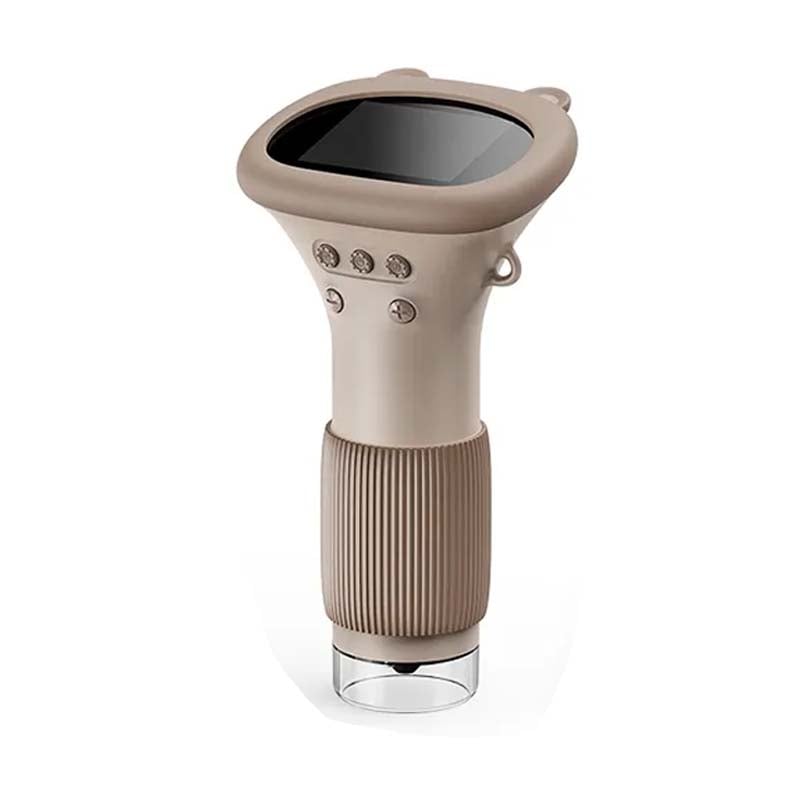 Barnvetenskapsmikroskop med färgdisplay, kompakt design, kraftfull förstoring och LED-belysning för unga forskare.