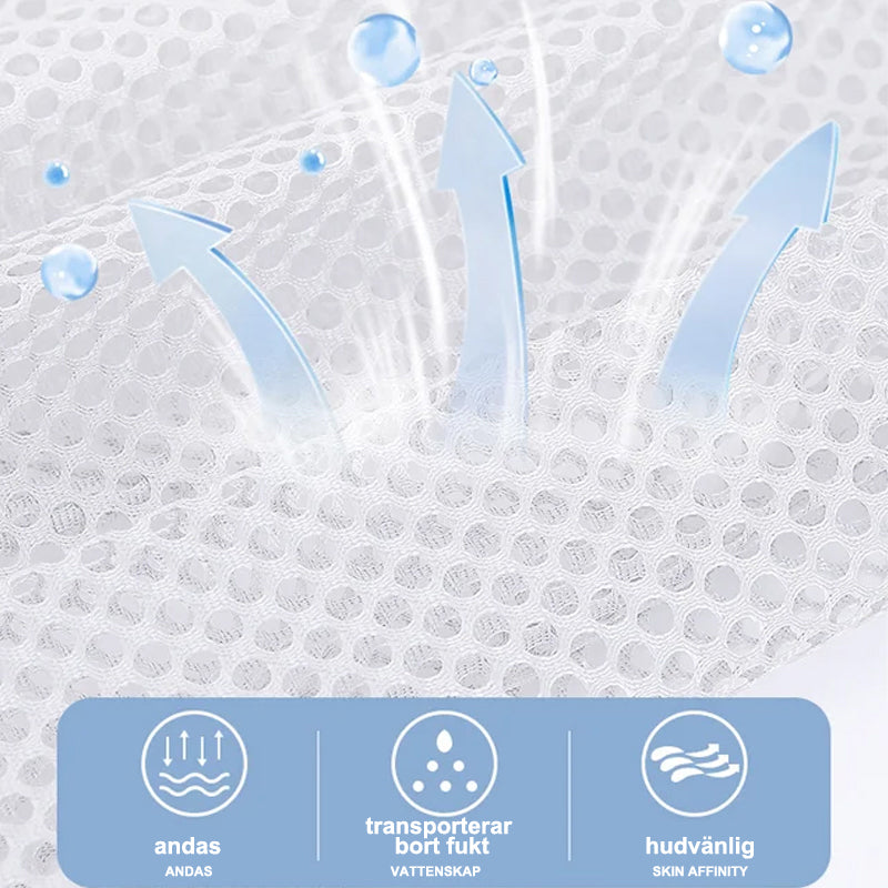 "Bärsele för barn i ljus sjögrön, justerbar och lättviktig med ventilerande 3D-mesh för optimal komfort och stil."