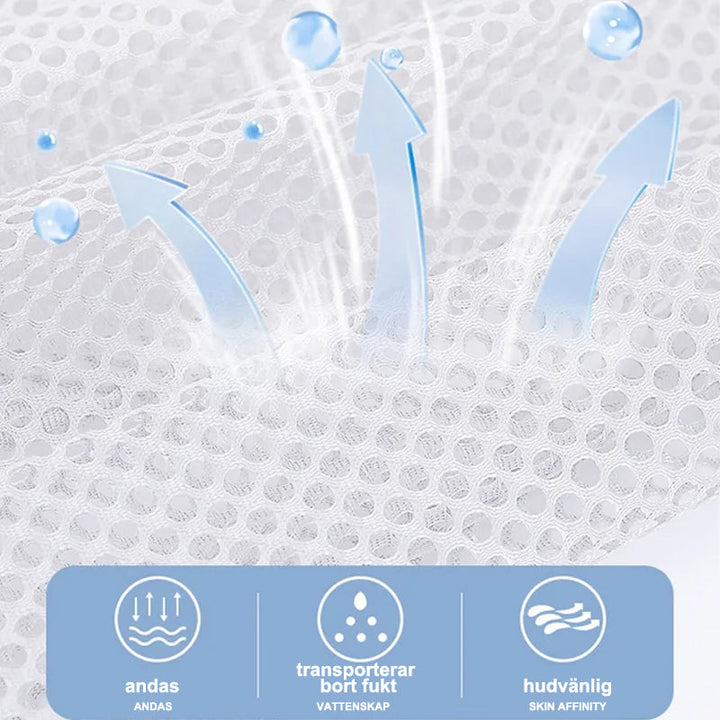 "Bärsele för barn i ljus sjögrön, justerbar och lättviktig med ventilerande 3D-mesh för optimal komfort och stil."