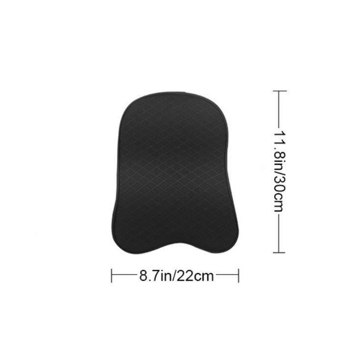 "Beige ergonomisk nackkudde med minnesskum för bilsäte; erbjuder komfort och stöd vid långa bilresor."