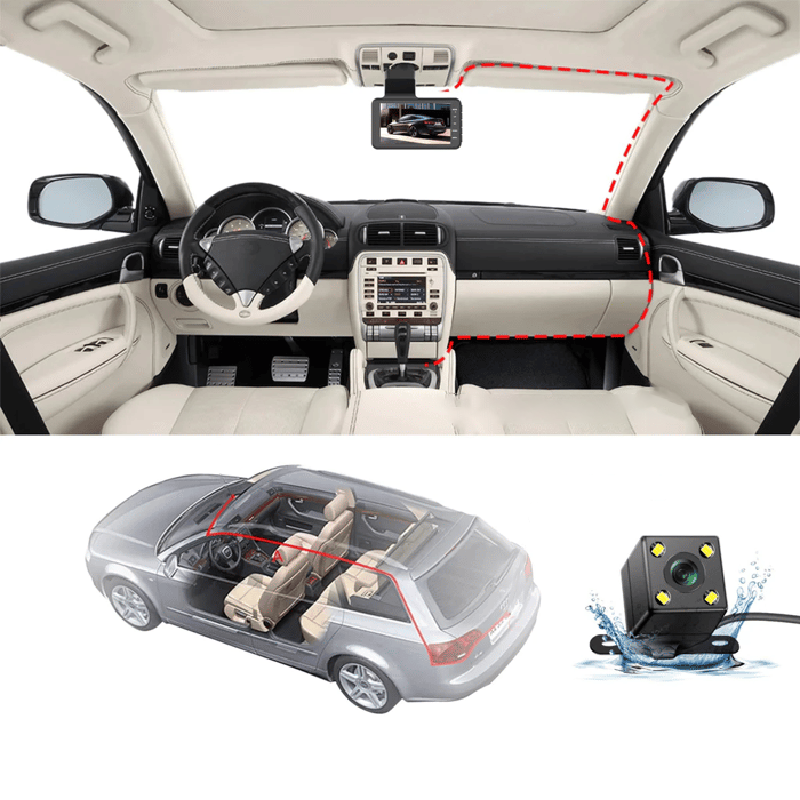 "Bil HD Dash Cam med 170° vidvinkel och nattläge för skarpa 1080P inspelningar, enkelt plug and play."