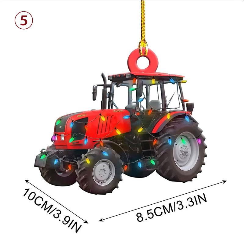 "Bil och båt jul järnprydnad med hänge, robust järn, färgglad och iögonfallande, perfekt för julgran eller bil."