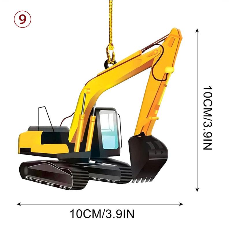 "Bil och båt jul järnprydnad med hänge, robust järn, färgglad och iögonfallande, perfekt för julgran eller bil."