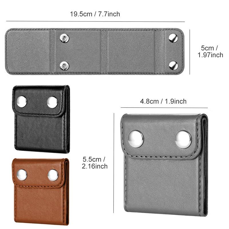 "Bilbältejusterare i premiumläder, brun färg, säker och bekväm för barn och vuxna i bilen."