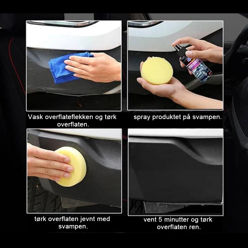 "Bilens interiörmedel för läder och plast, skyddar mot UV och oxidation, ger omedelbar glans och nybilskänsla."