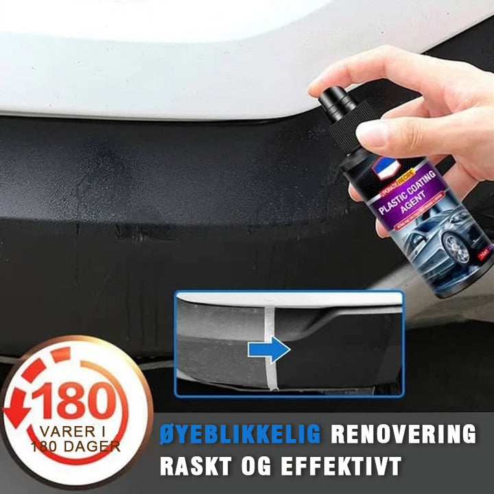 "Bilens interiörmedel för läder och plast, skyddar mot UV och oxidation, ger omedelbar glans och nybilskänsla."