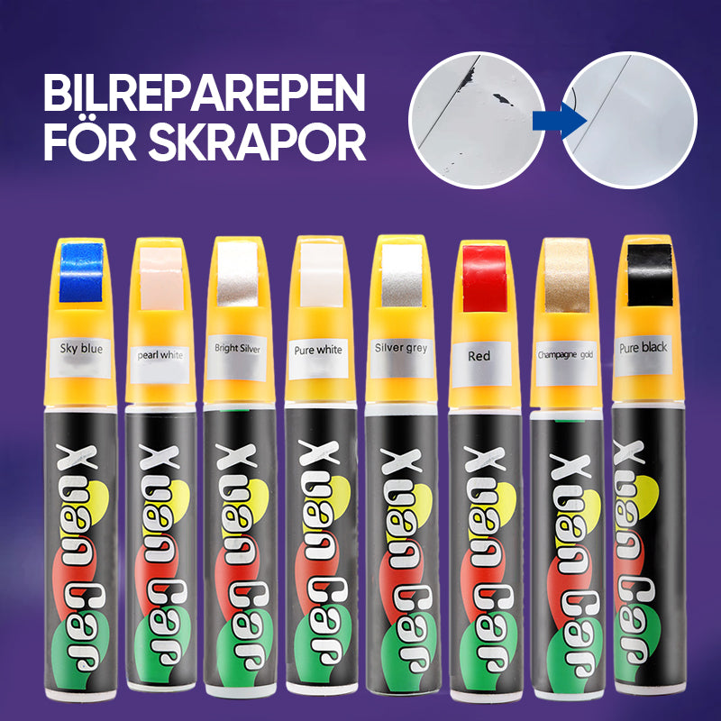 "Bilreparationspenna för repor, 8 färger, visas med champagne guld, perfekt för att enkelt dölja bilrepor."