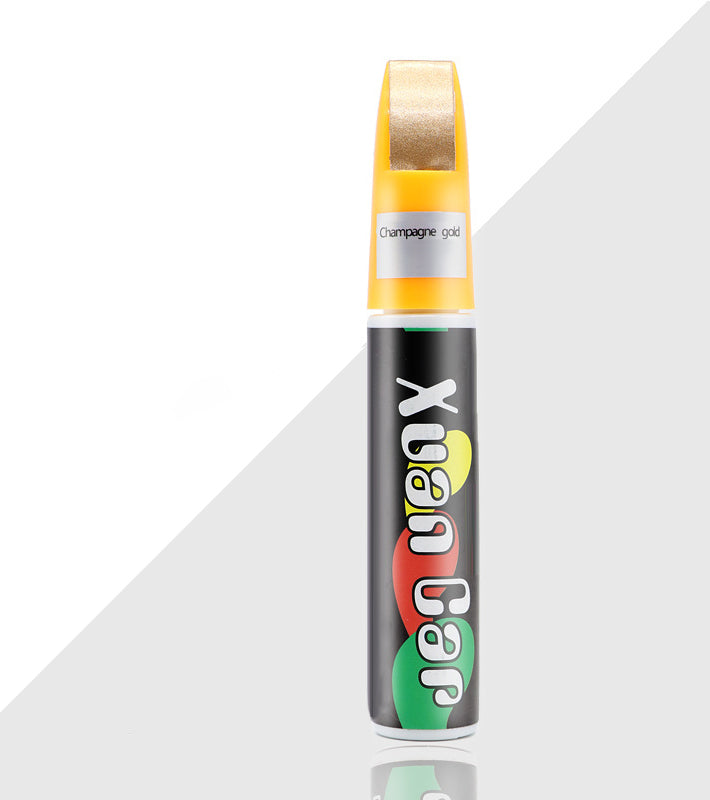 "Bilreparationspenna för repor, 8 färger, visas med champagne guld, perfekt för att enkelt dölja bilrepor."