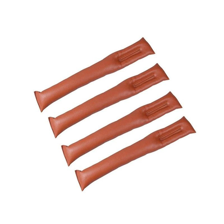 "Bilsäten mellanrumpluggar i svart PU-läder, elegant tätt designad, passar mellan bilsäte och konsol för säker förvaring."