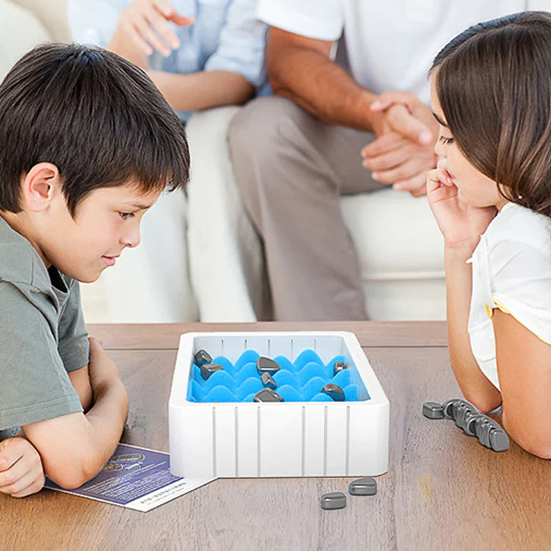 "Blå magnetiska schackpjäser för barn, ergonomiska och släta, perfekta för strategisk lek och kognitiv utveckling."