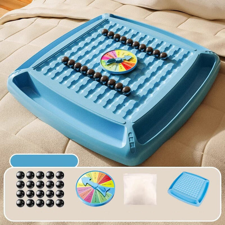 "Blå magnetiska schackpjäser för barn, ergonomiska och släta, perfekta för strategisk lek och kognitiv utveckling."