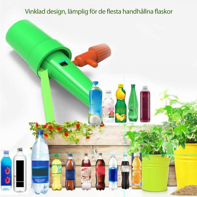 "Blå och grön självbevattning för PET-flaska, kompakt och miljövänlig design för trädgård och inomhusväxter"