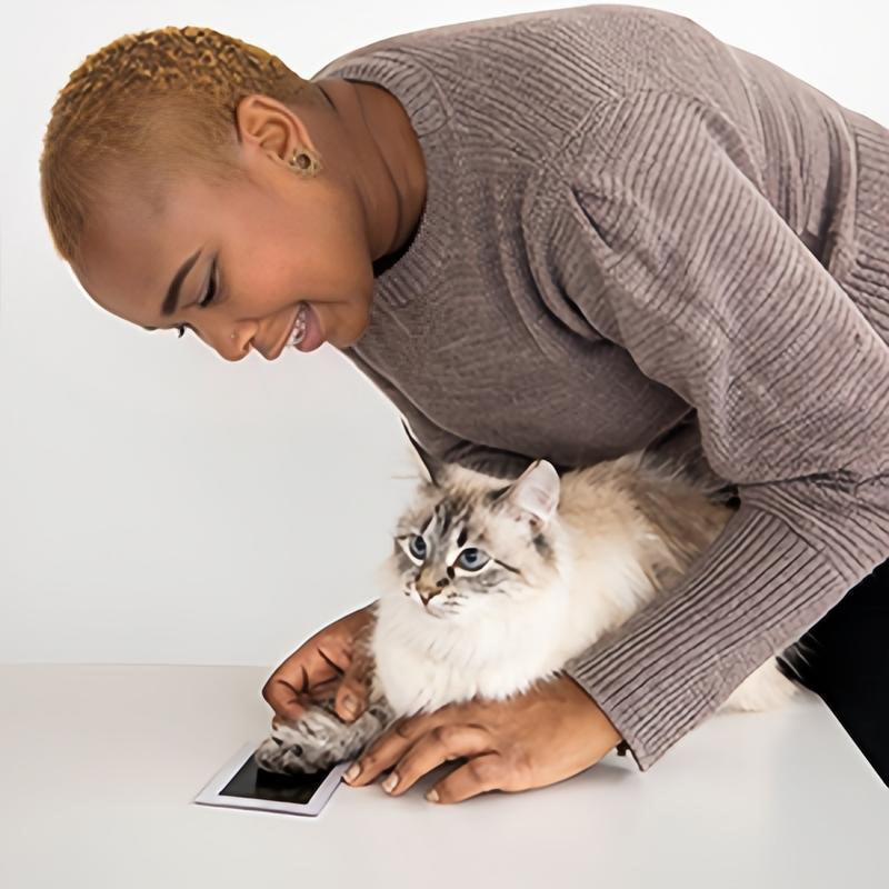 "Bläckfritt tassavtryckskit för husdjur, säker design, rent tryck, anpassat träram och kort för alla tassstorlekar"