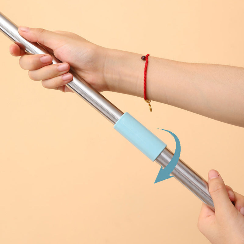 "Böjbar mikrofiber dammvippa för hemstädning, blå, anpassningsbar för svåråtkomliga ytor, med rostfritt stålhandtag."