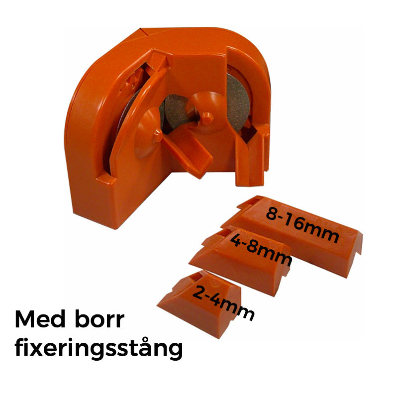 "Borrslipare med rostfri axel och diamantskiva för metall, plast och glasfiber, perfekt för precisionsarbete."