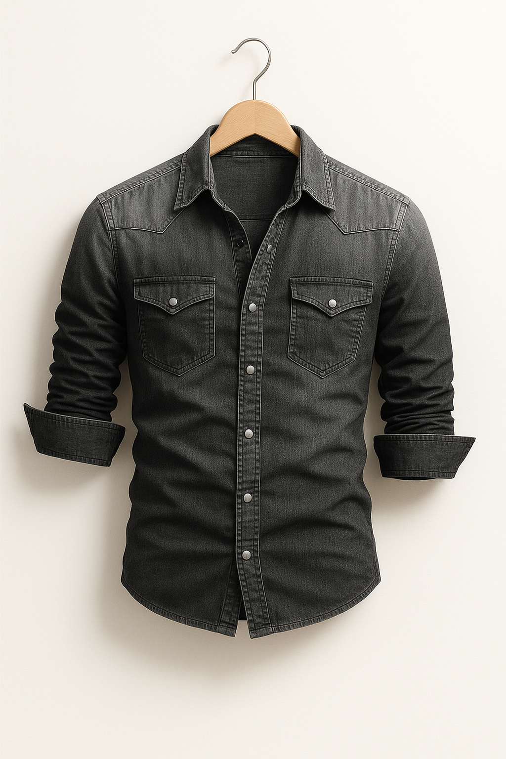 "Cedric denimskjorta för herrar, klassisk och hållbar design i flera nyanser, perfekt för både formella och avslappnade tillf