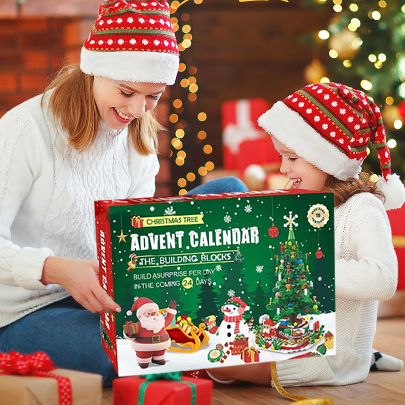 "Charmig julgran adventskalender för barn i åldrarna 3-6, perfekt som juldekoration och för att skapa magiska julminnen."