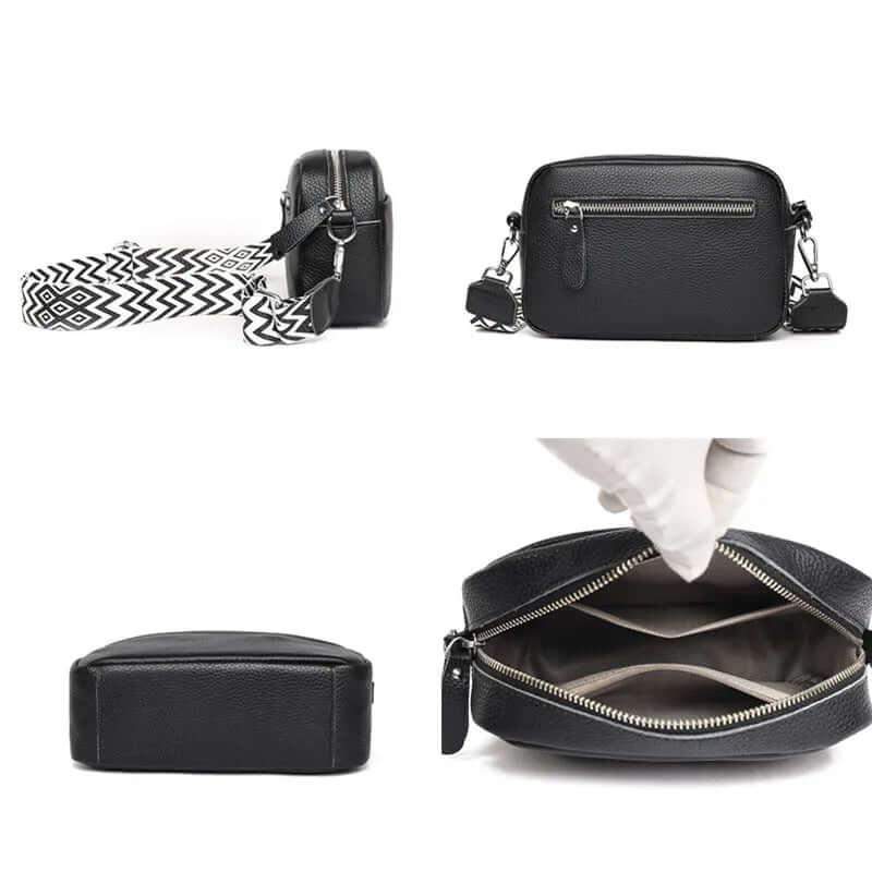 Crossbody - väska i läder av hög kvalitet för kvinnor – Stil och Funktion i Ett - Glowseva