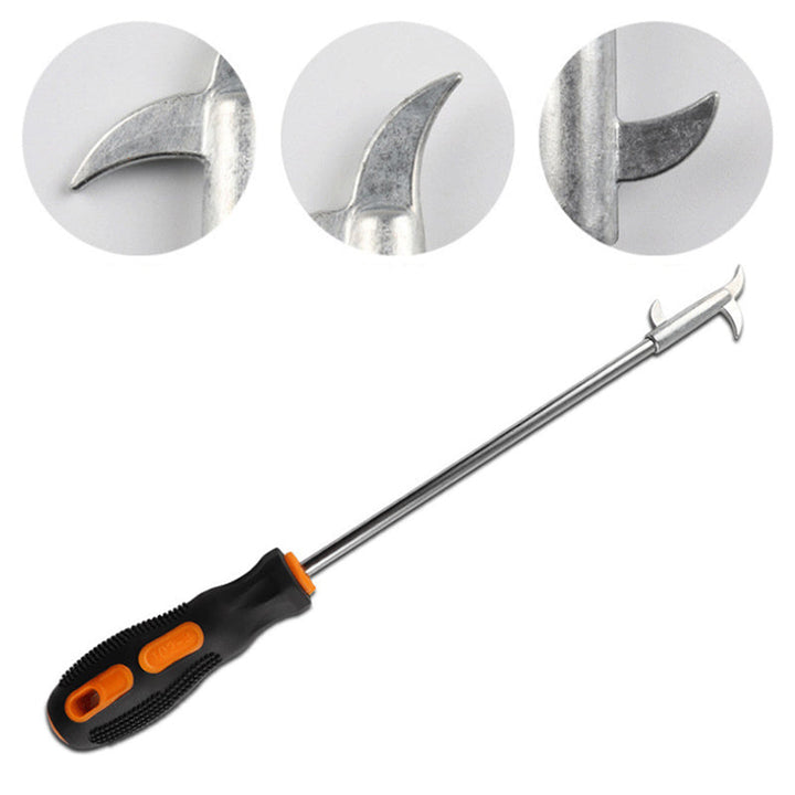 "Däckrengöringskrok av zinklegering & stål med ergonomiskt handtag och integrerad borste för effektiv däckvård."