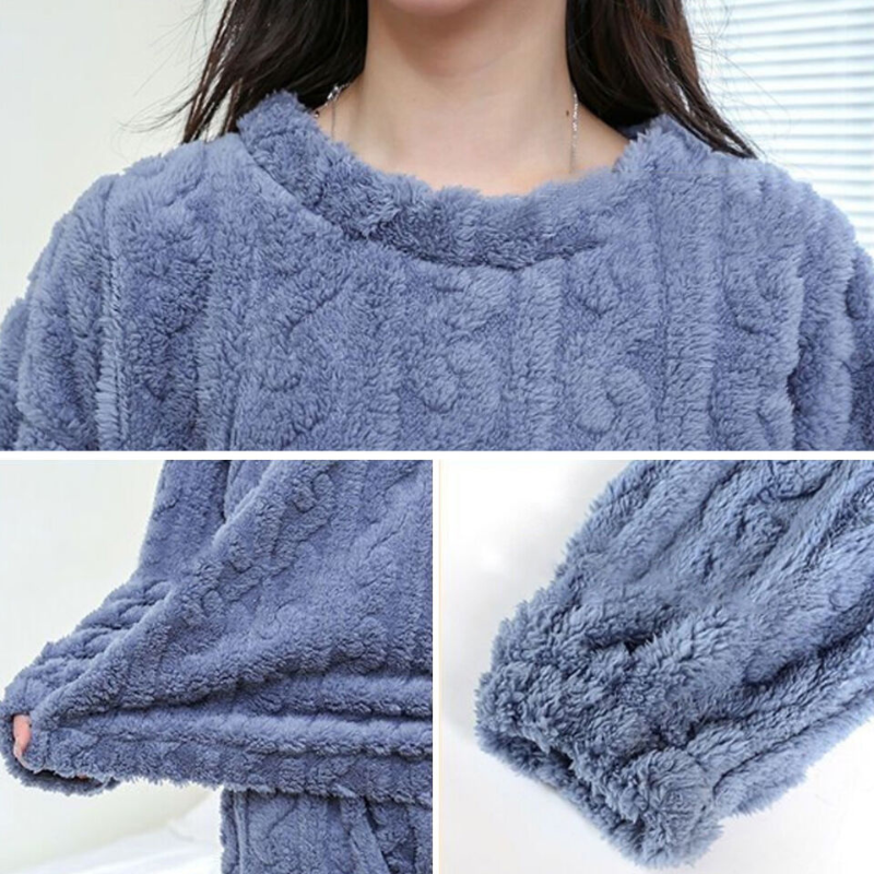 Dam pyjamasset i fleece, vikt och redo att användas, perfekta presenter som nattkläder