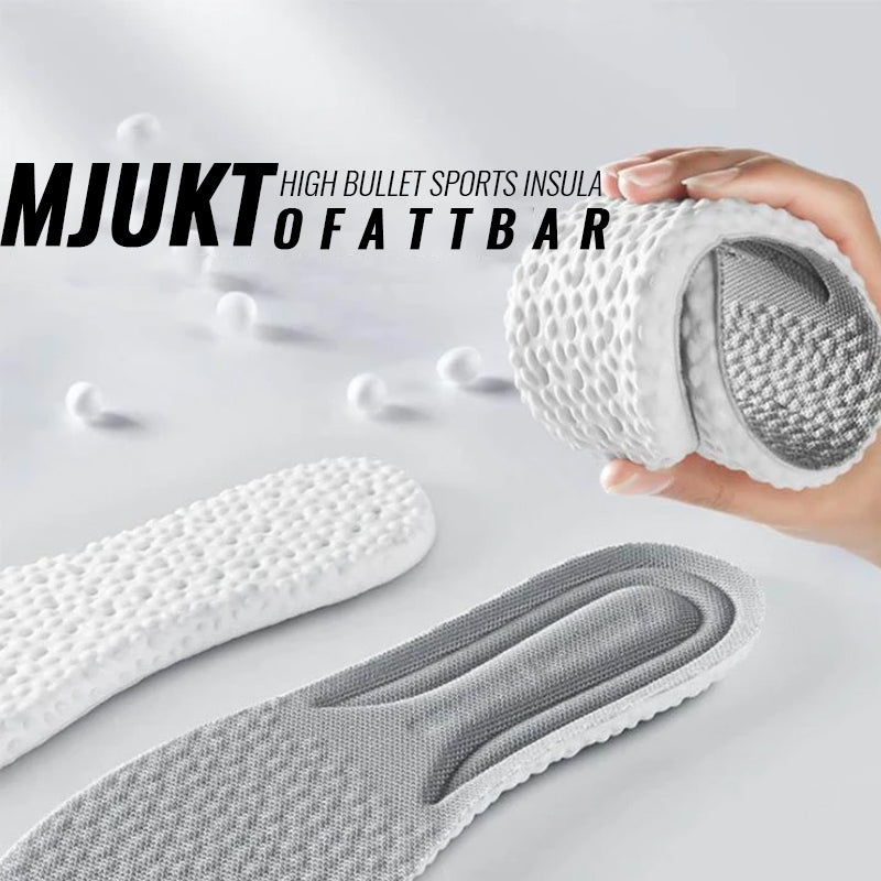 "Dämpande och ventilerande innersulor för dam med supermjuk design, perfekt för sport och vardag, storlek 35-46."