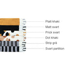 1 par（randig svart/grå）