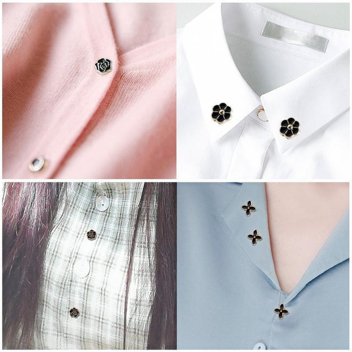 "Dekorativa knappset för kläder, guldfärgade, eleganta detaljer, skyddar mot oavsiktlig exponering, passar tunna material."