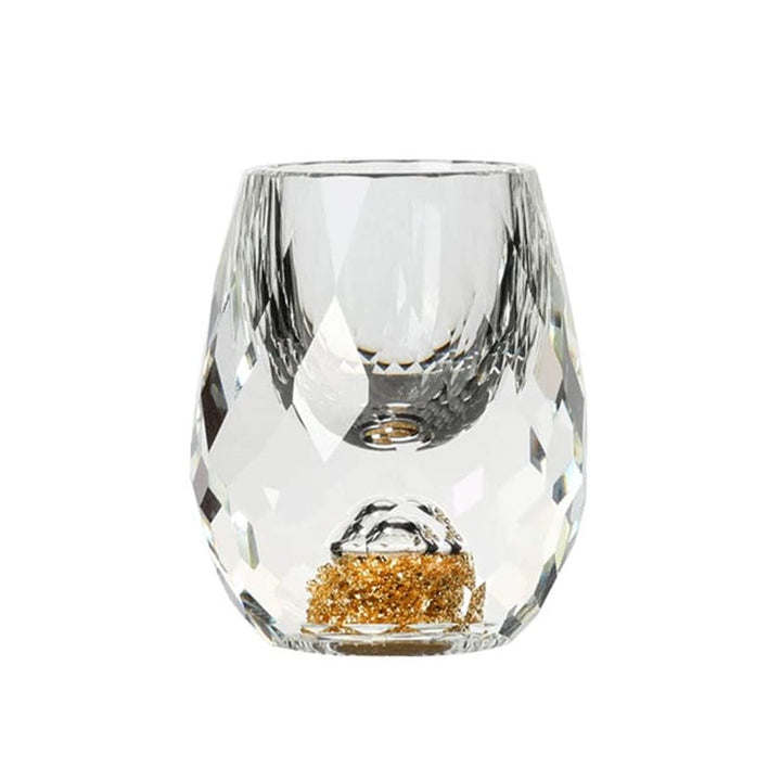 "Diamantformade stamlösa vinglas, elegant regnbågseffekt, stabil bas, högkvalitativa glas för hem och fest"