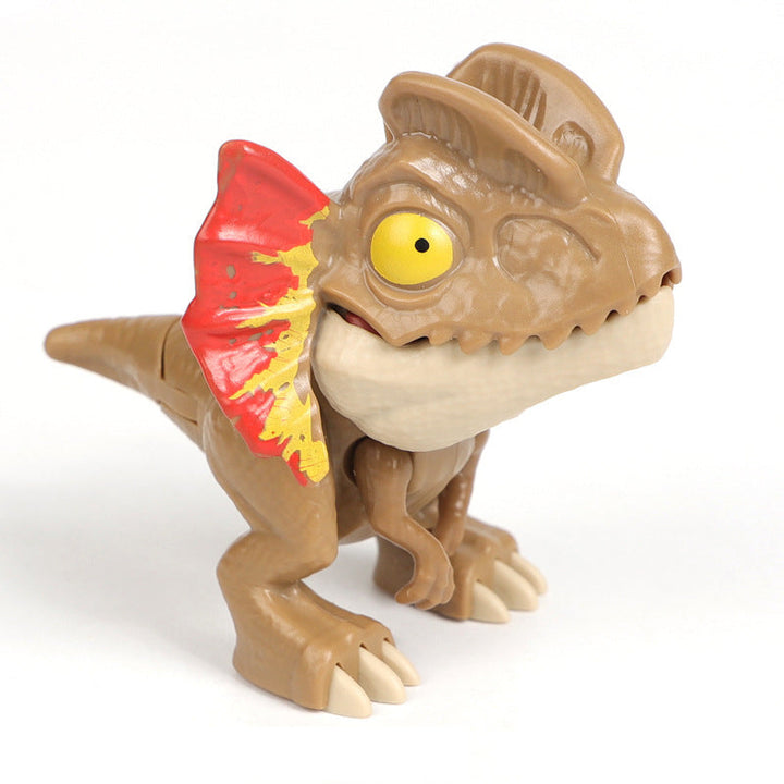 Dinosaurie-fingerdockor i plast för barn, detaljerade och färgglada, idealiska för kreativ lek med Jurassic World-tema.