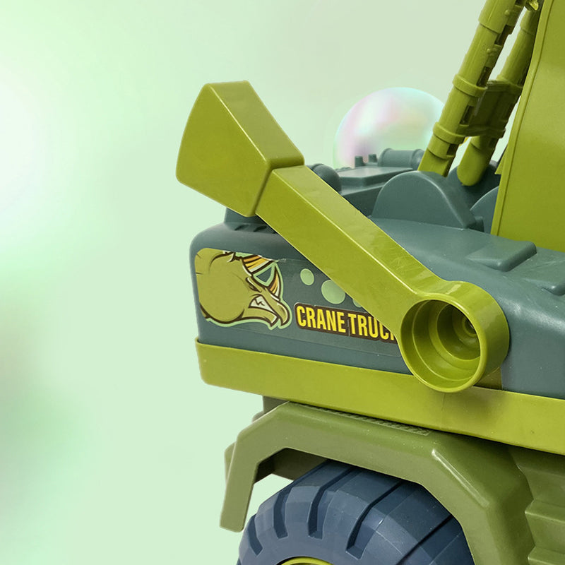 "Dinosaurie transport lastbil lekset för barn med stort T-Rex-huvud, öppningsbar bur och friktionsdrivna bilar."