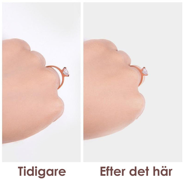 "Diskret ringjusterare i transparent TPU, ger perfekt passform och komfort för både herr- och damringar."