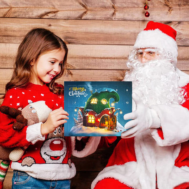 "DIY julkalender armbandskit för flickor med färgglada pärlor och berlockar för att skapa personliga smycken, 24-dagars nedrä