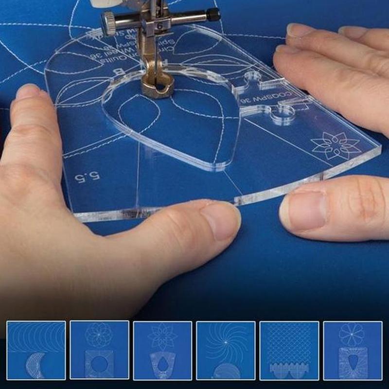 DIY Patchwork Maker Kit i färgglada tyger och symallor, perfekt för kreativa quiltprojekt och hobbyister.