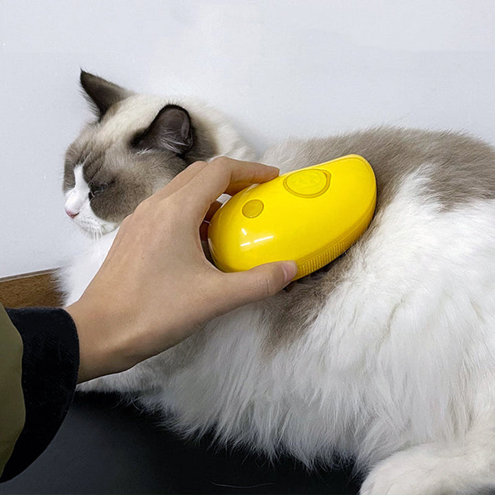 "Djursspray med massagekam, effektiva borst för pälsvård, samlar löst hår, minskar statisk elektricitet, silkeslen finish."