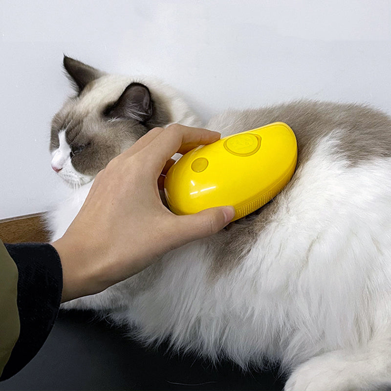 "Djursspray med massagekam, effektiva borst för pälsvård, samlar löst hår, minskar statisk elektricitet, silkeslen finish."