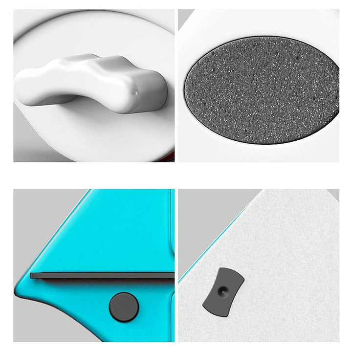 "Dubbelsidig magnetisk fönstertvätt i ABS-plast, triangulär design, säker, effektiv rengöring av fönster, inomhus användning.